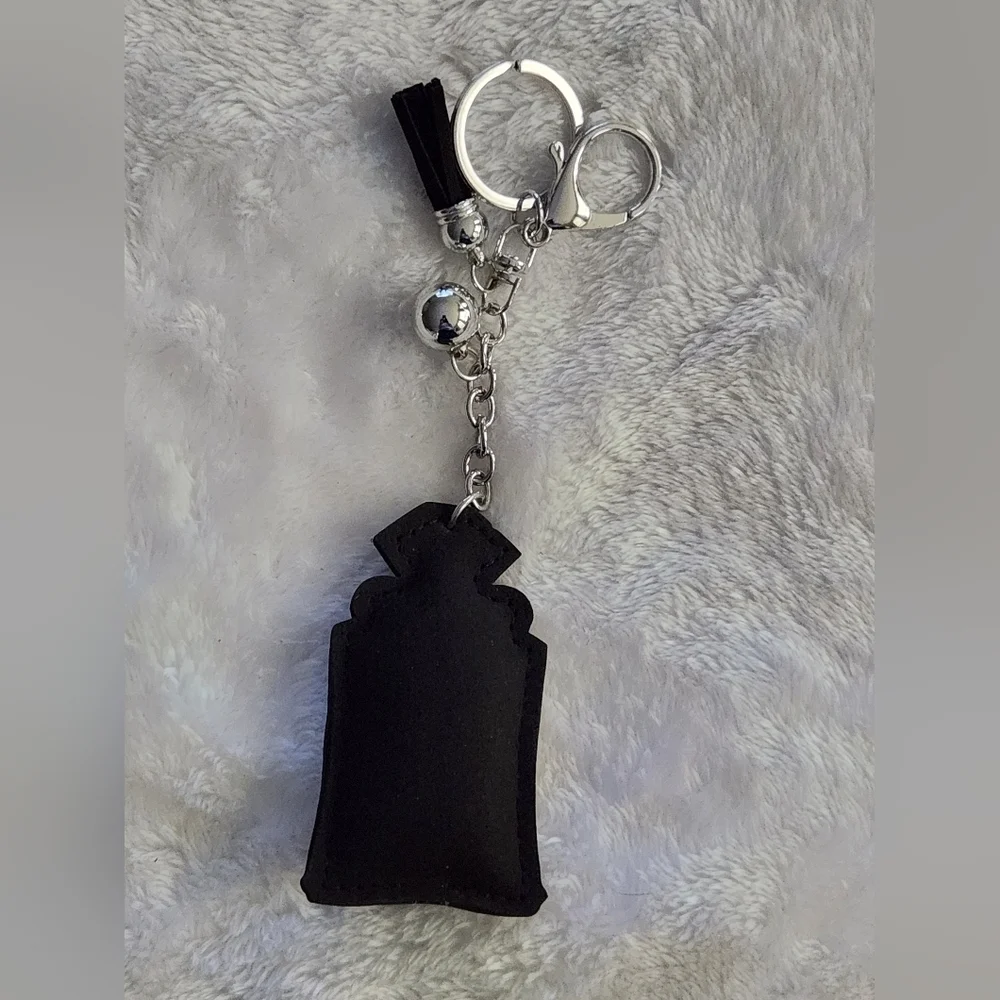 Rhinestone Perfume Bottle Keychain Bag Charm